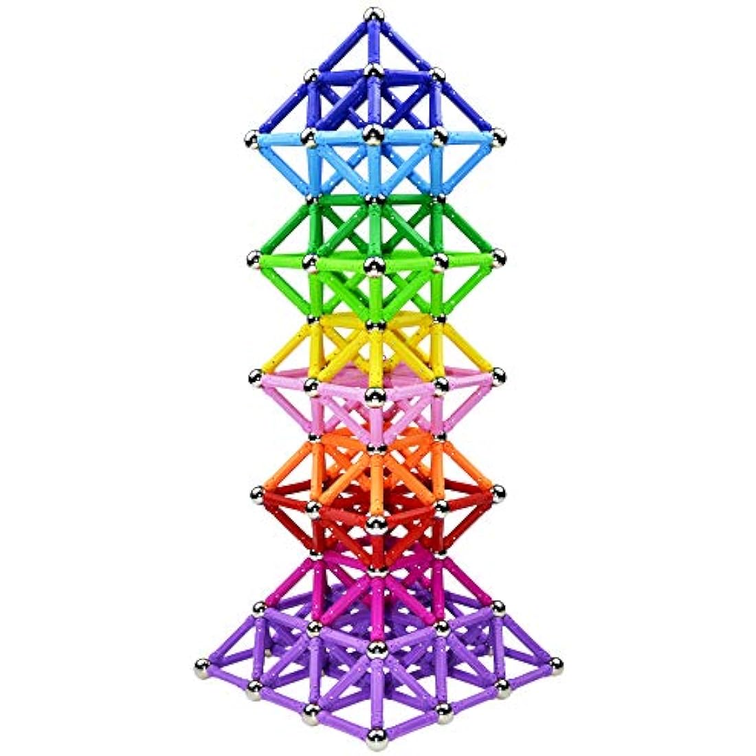 310 Pieces Magnetic Building Blocks, Magnetic Educational Stacking Toy Set for Children and Adults, Non-Toxic Building Toy, 3D Puzzle with Storage Bag