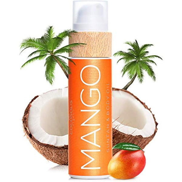 COCOSOLIS Mango Tan Accelerator with Vitamin E, Bio Oil Body Lotion for Natural Tan (110)