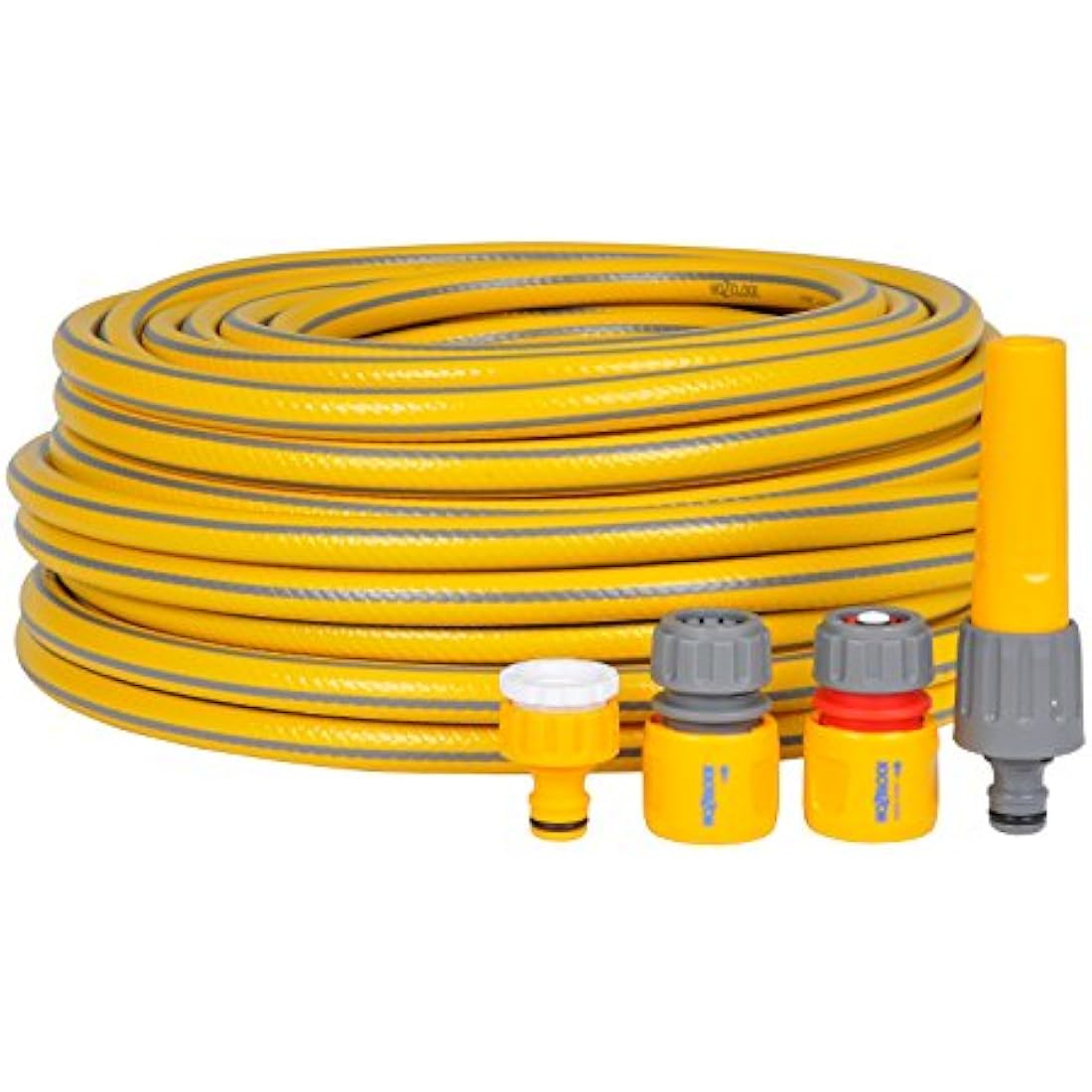 HOZELOCK - Starter Hose Kit ø 12.5mm (1/2") 30m : Versatile, UV-resistant Garden Hose, 4-layer Braided Reinforced Hose, Hard Wearing, Includes Fittings and Nozzle, 10 Year Guarantee* [7230P9000]