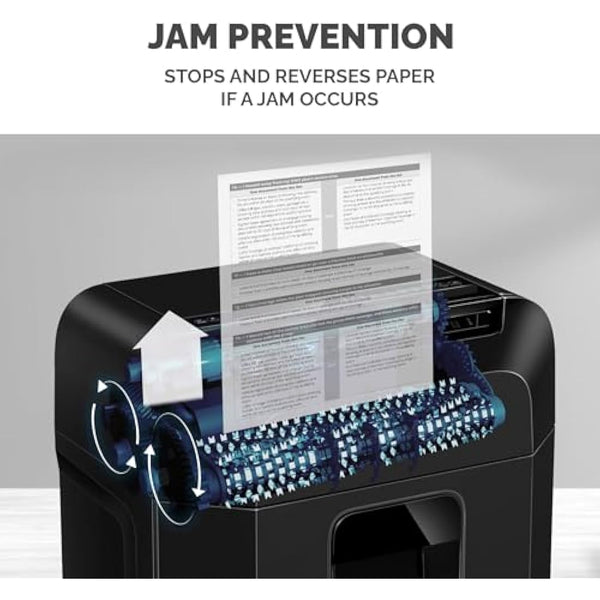 Fellowes Paper Shredder for Home Office - 90 Sheet Auto Feed, 9 Sheet Manual Feed Mini Cut - AutoMax 90M Hybrid with Sleep Mode, 17L Bin - Advanced Security P4 - Black