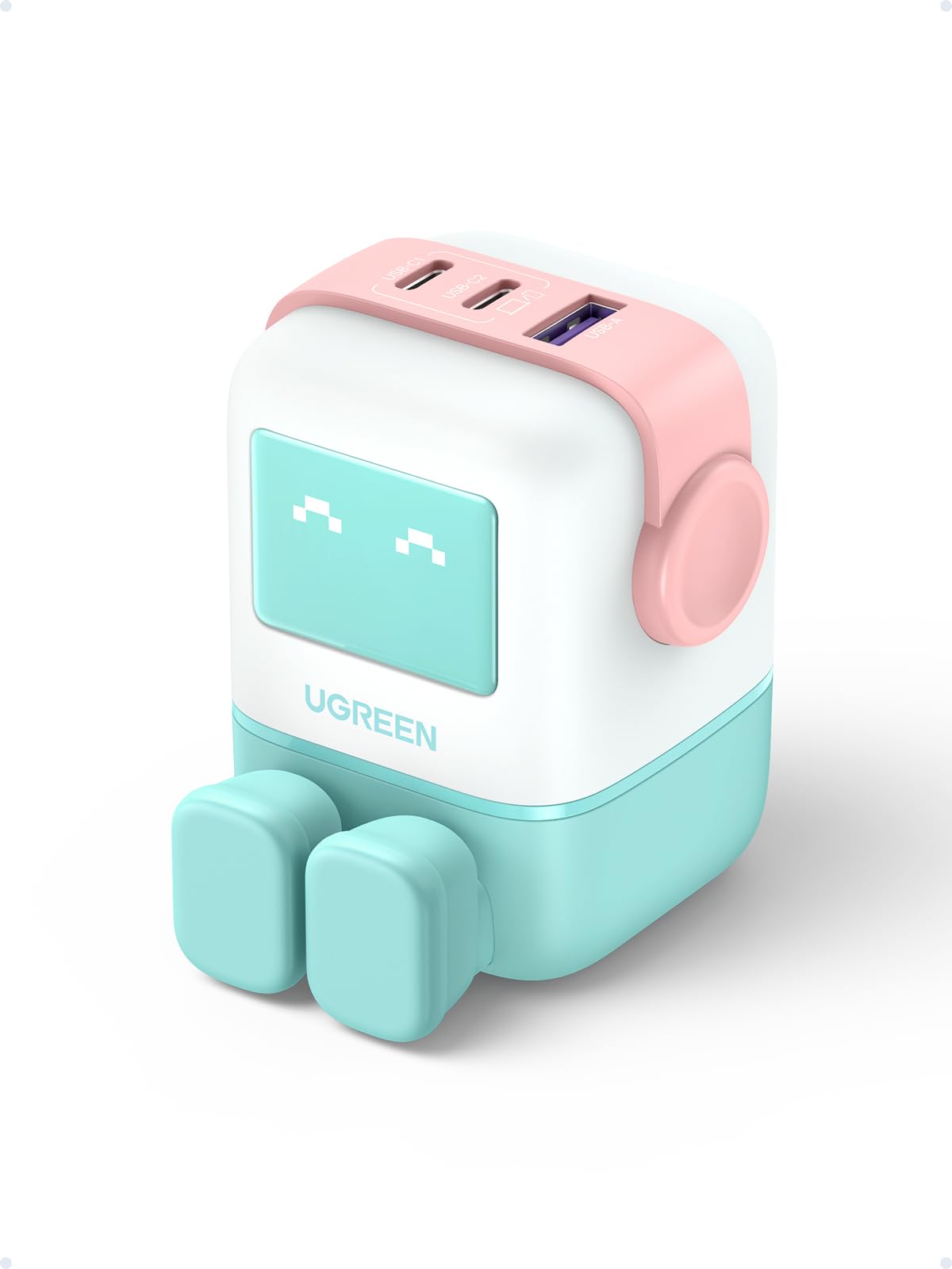 UGREEN Uno Charger 65W USB C Charger Nexode 3-Port GaN Fast Charger Plug Type C Power Adapter Compatible with MacBook Pro, iPhone 16 Pro/16/15, Galaxy S24/S23, Pixel 9, Steam Deck, ROG Ally (Black)