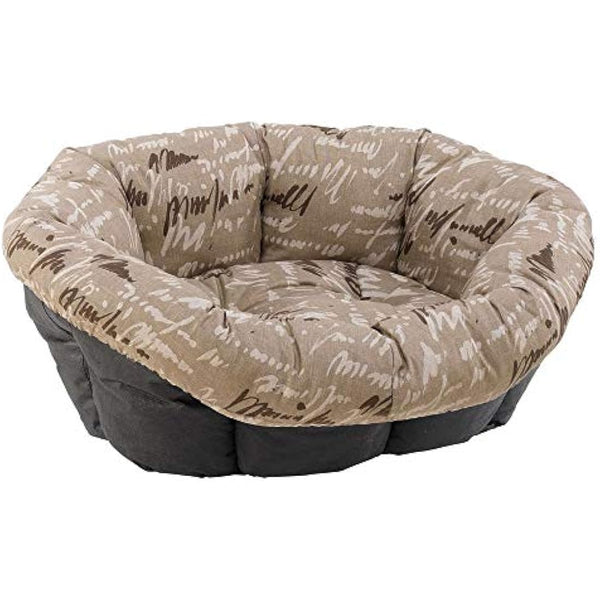 Ferplast Cushion for dog and cat bed SOFA' CUSHION 12 Padded spare cover for pet bed, Soft cotton washable, Adjustable with elastic cord, 114 x 83 x h 37 cm Brown