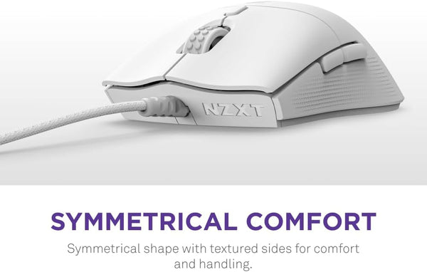 NZXT Lift 2 Ergo | Lightweight Ergonomic Wired Gaming Mouse | Lightweight 61 g Design | 8K Polling Rate | Optical Switches | 26K DPI Optical Sensor | 100% PTFE Feet | Black