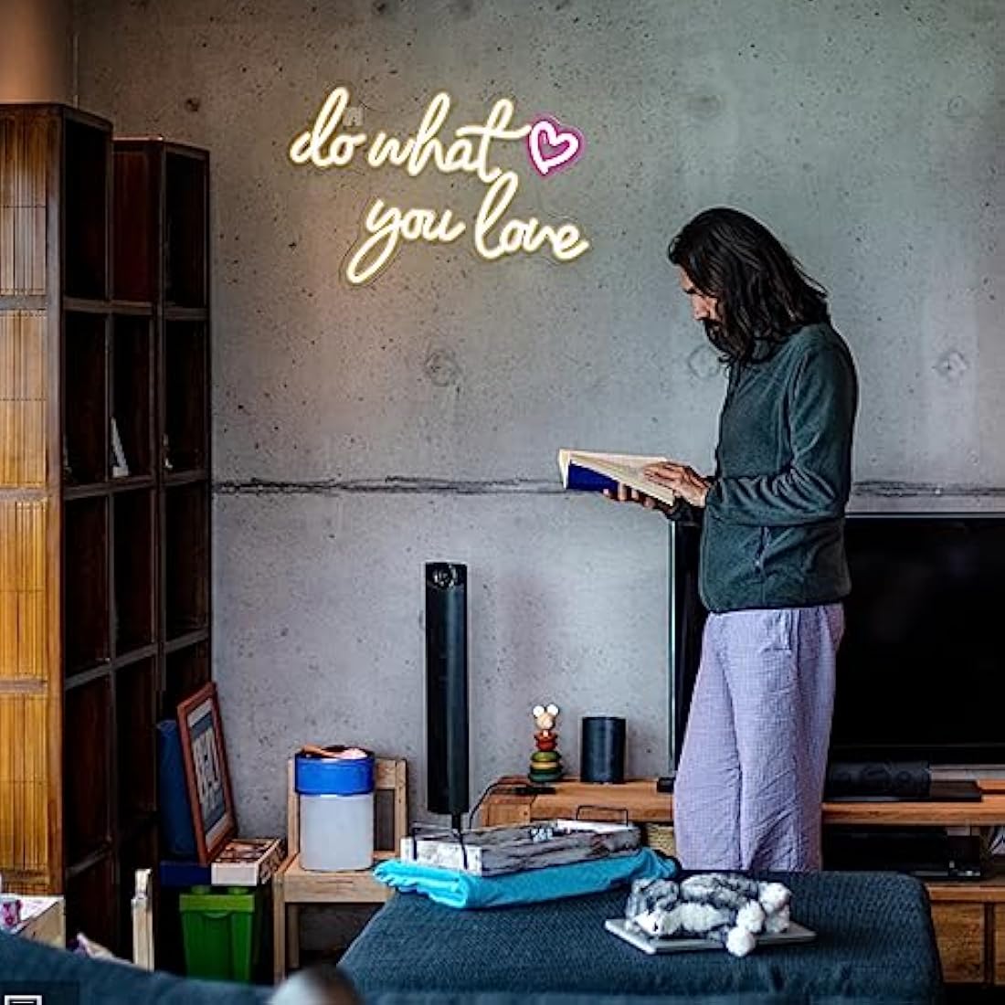 Do What You Love Neon Light Sign, Warm White Neon Signs for Wall Decor, Letter Led Sign with USB Powered for Bedroom, Livingroom, Study