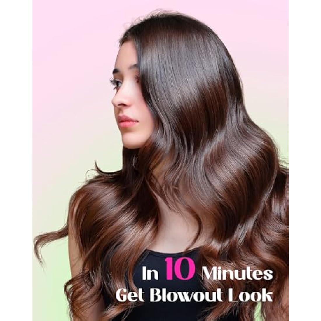 Wavytalk Thermal Brush, Heated Hot Brush for Hair Styling, 38mm IonicThermal Round Iron for Blowout Express, Heated Curling Iron Create Natural Curls, Dual Voltage and UK Plug, Rose Gold