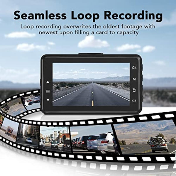 IBAYE Dash Cam Front and Rear, 1080P Full HD Dual Dashcam In Car Dual Dashboard Camera 170°Wide Angle HDR with 3.0" LCD Display Night Vision, Motion Detection, Parking Monitor, G-sensor