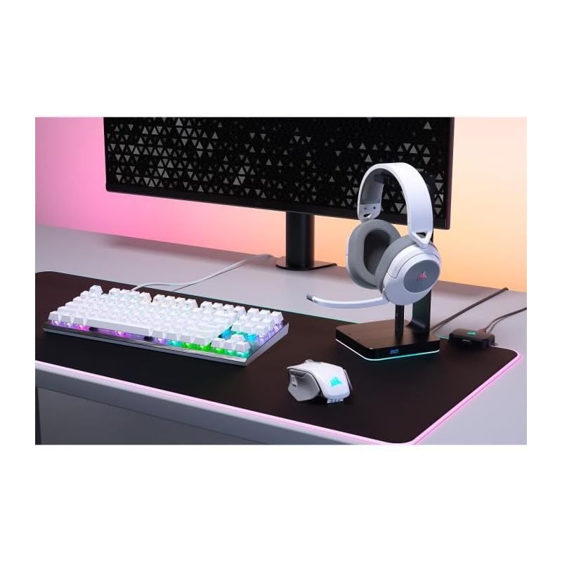 CORSAIR HS55 SURROUND Lightweight Multiplatform Wired Gaming Headset – Dolby 7.1 Surround Sound – iCUE Compatible – PC, Mac, PS5, PS4, Xbox, Nintendo Switch, Mobile – Carbon