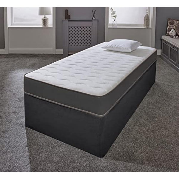 eXtreme comfort ltd Hybrid Cooltouch Colours Mattress | 2ft6 Shorty (75cm x 175cm) | Memory Foam & Coil Spring | Plush Feel | Cooltouch Plus Sleep Surface | 18cm Deep | Grey | Maximum Value