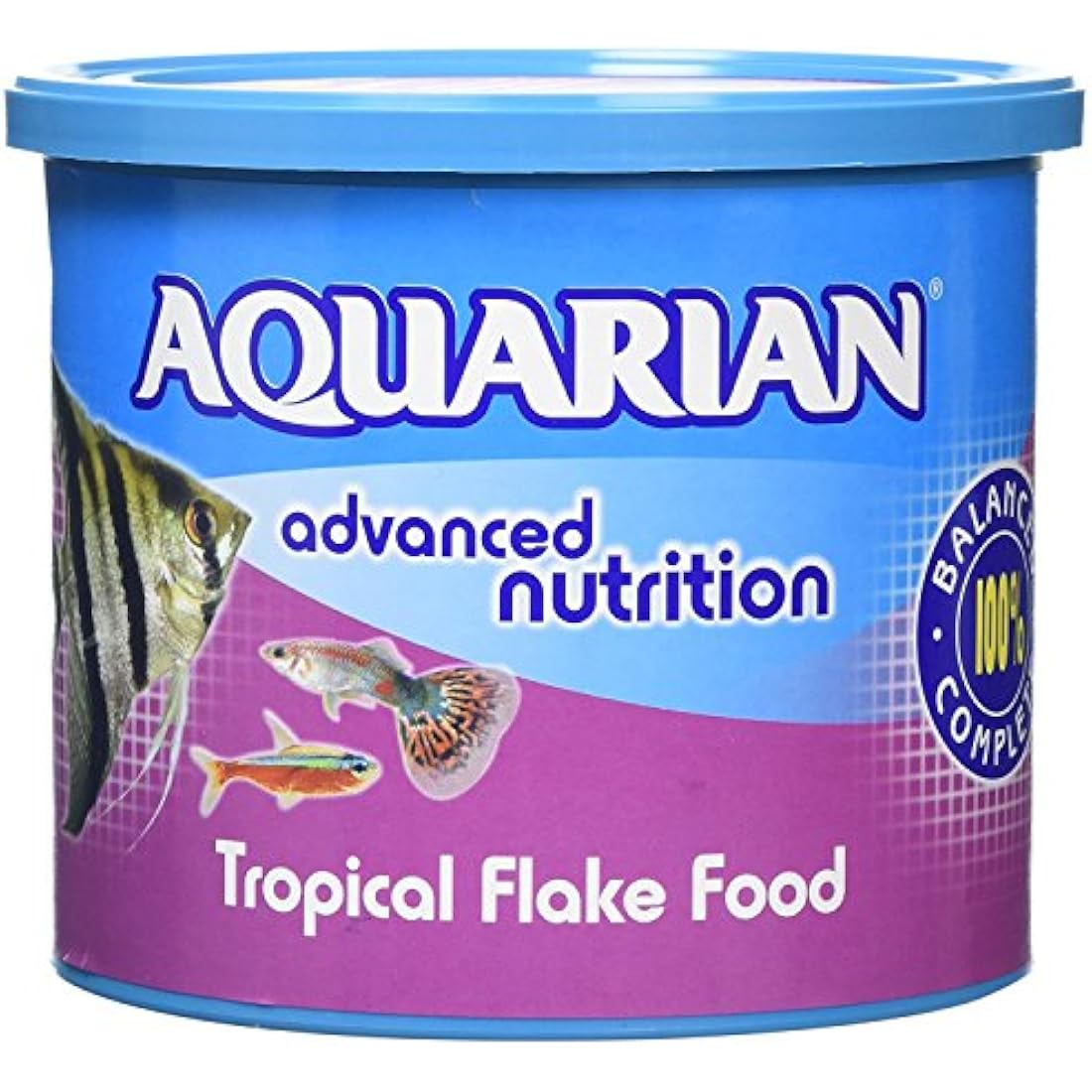 AQUARIAN Complete Nutrition, Aquarium Tropical Fish Food, Flakes, 200 g Container
