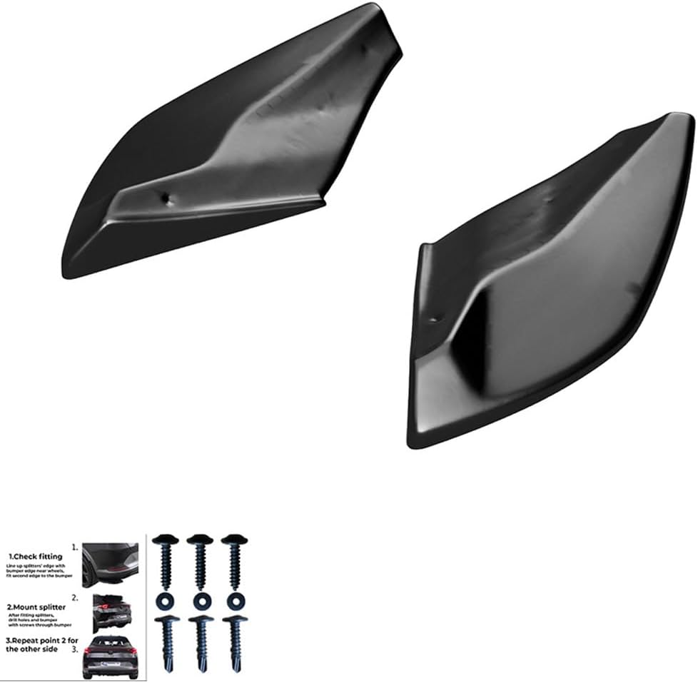 Oneway Rear Side Diffusors compatible with Cupra Ateca MK1 2018- - Gloss black