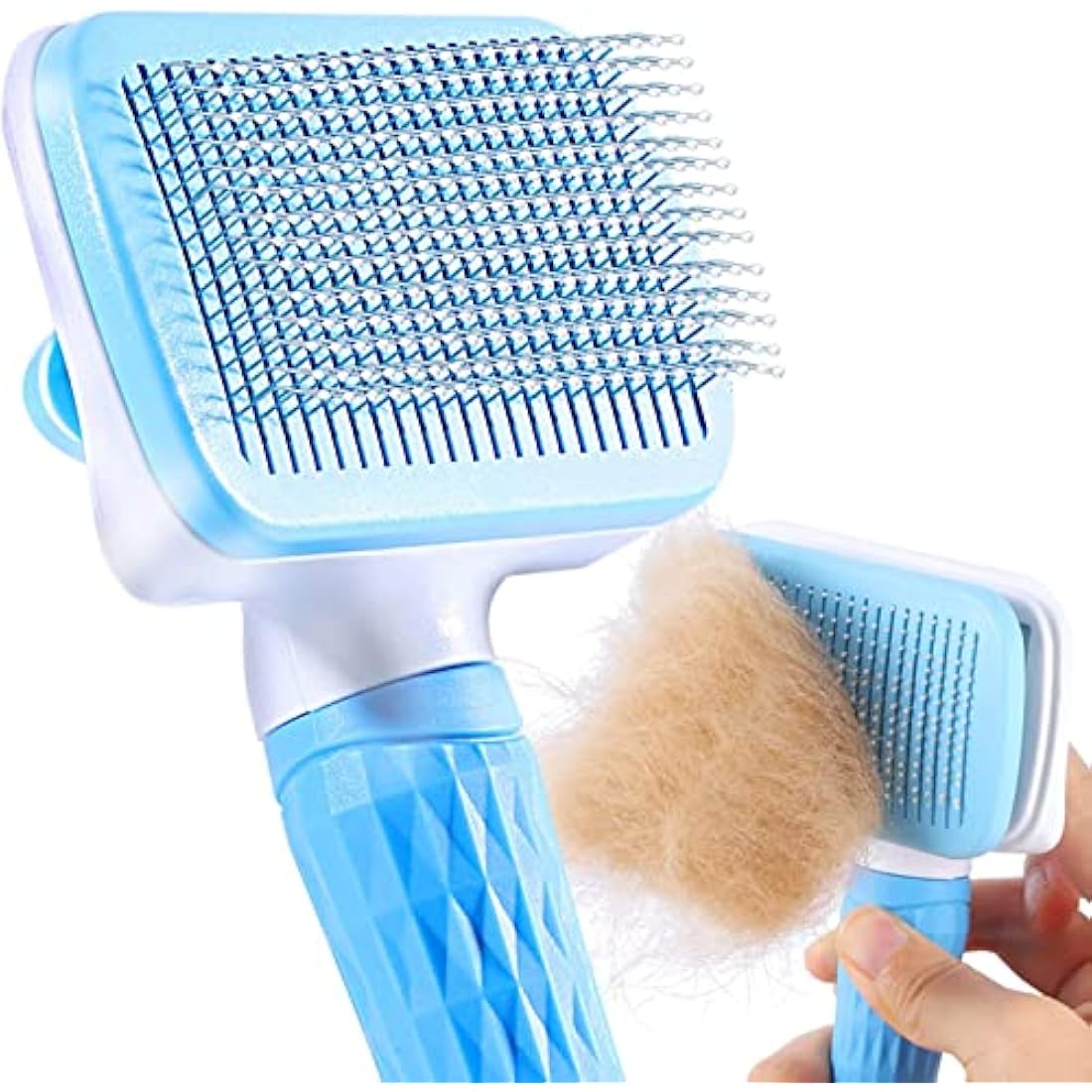 ACE2ACE Slicker Dog Comb Brush, Cat Hair Grooming Brush, Daily Use to Clean Loose Fur & Dirt, Great for Dogs and Cats Pets Grooming With Medium Long Hair, Blue