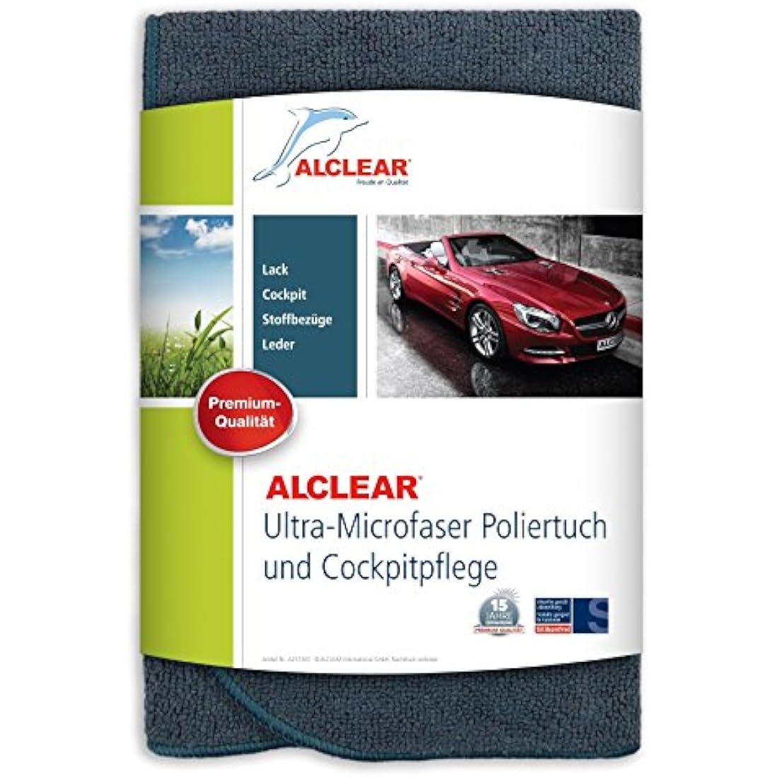 ALCLEAR A257343 Ultra Microfibre Polishing Cloth and Cockpit Care, 40 cm x 40 cm