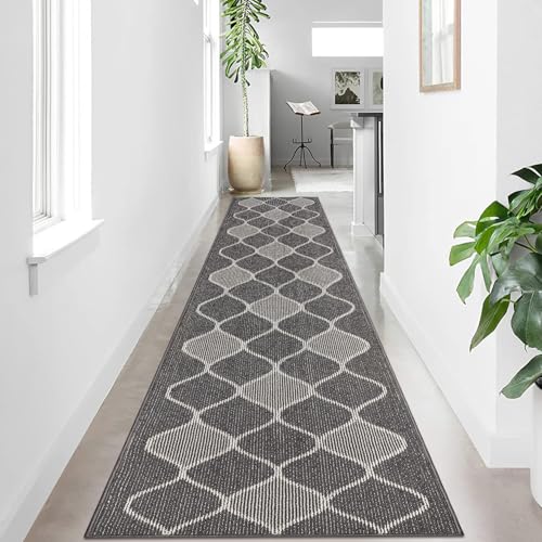 Cekene Carpet Runners for Hallways Non Slip 65x300cm Long kitchen Runners Machine Washable Low Profile Floor Runner Rug for Kitchen Hallway Entryway