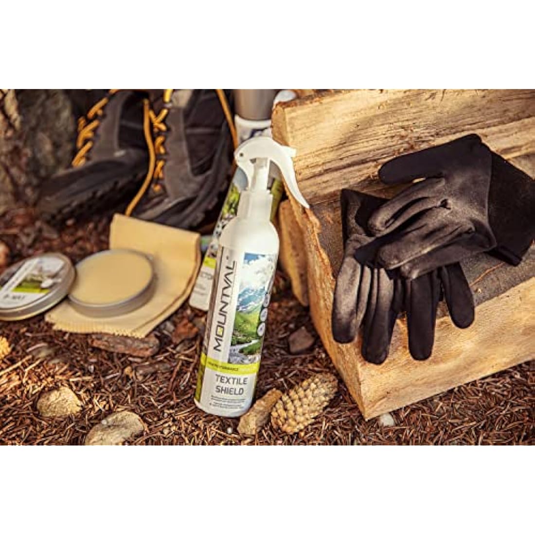 Mountval Textile Shield – Spray-On Waterproofing for Outdoor & Hiking Gear – Works with GORE-TEX®, Solvent-Free, Breathable, 300 ml/2pack300ml