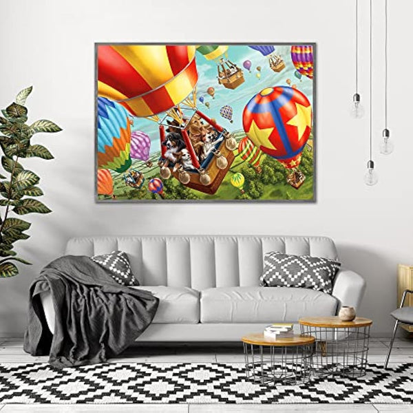 HUADADA Jigsaw Puzzles for Adults 1000 Piece Jigsaw Puzzles for Adult,JigsawPuzzle 1000 Pieces for Adults Challenging Puzzle Games（Flying Dogs）