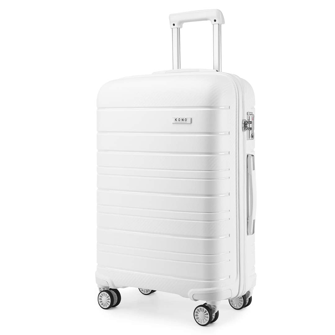 Kono Lightweight Suitcase Hand Luggage Polypropylene Hard Shell Travel Trolley