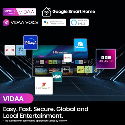 Hisense 40" 40E4QTUK FHD LED TV with Freely - Direct Lit LED, Dolby Audio, Natural Colour Enhancer, Games Mode, Sports Mode with Freely, Disney +, YouTube, Netflix