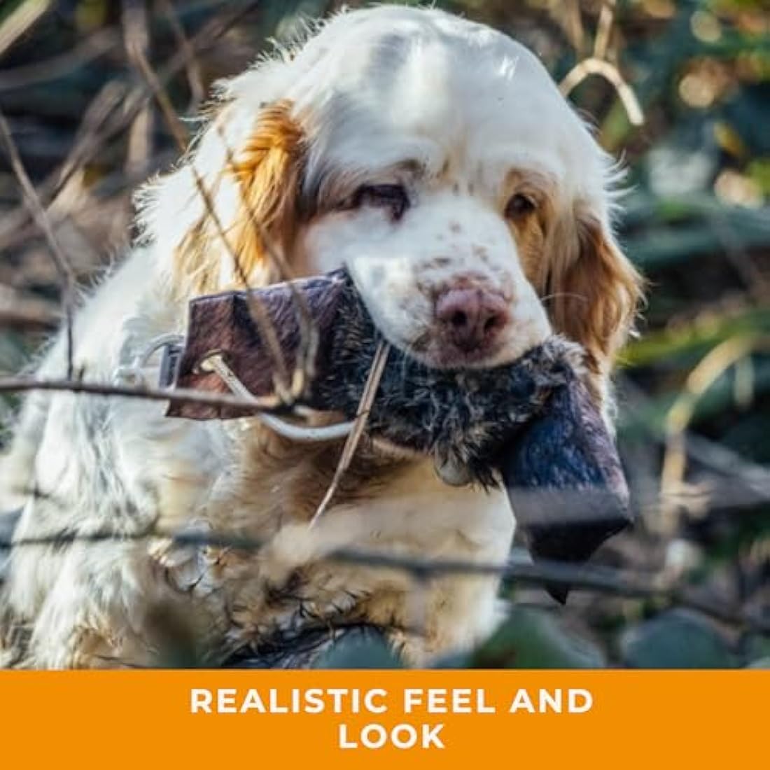 Dog & Field Faux Rabbit Fur Dog Training Dummy - Realistic Fake Rabbit Fur, Throwing Toggle, Gundog & Puppy Training - Gundog Equipment (1lb Dummy)