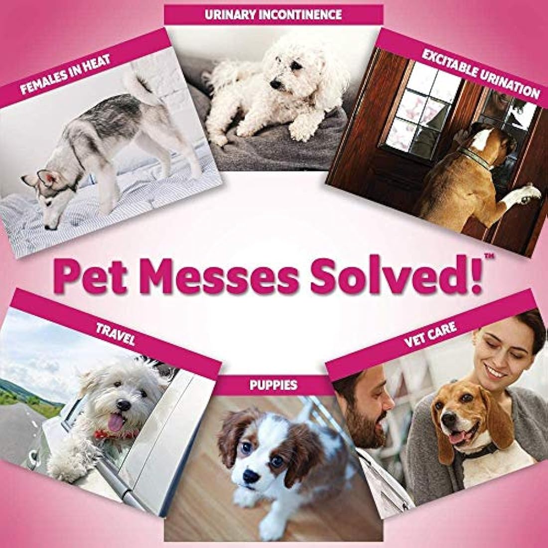 OUT! Pet Care Disposable Female Dog Diapers | Absorbent with Leak Proof Fit | Toy - 18 Pack