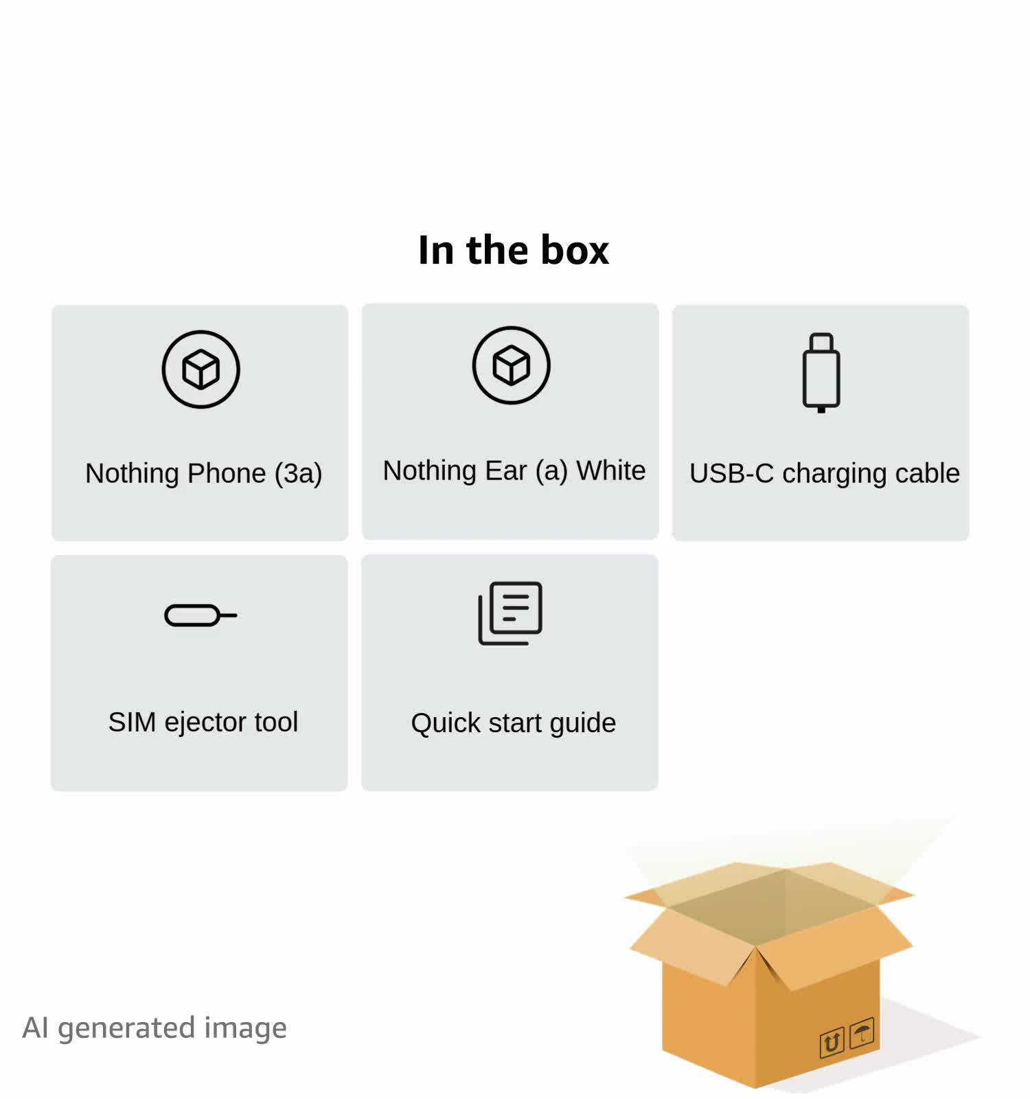 Nothing Phone (3a) 128 GB - mobile phone with 32 MP front camera, 30x ultra zoom - White + Nothing Ear (a) White