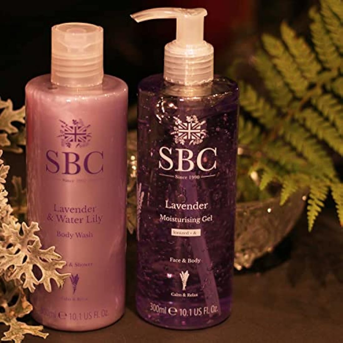 SBC Skincare Lavender Moisturising Gel - 500ml | Lavender Moisturiser For Face And Body | Lavender Body Lotion | Vegan Friendly Gel With Lavender Oil | Cooling After Sun Gel