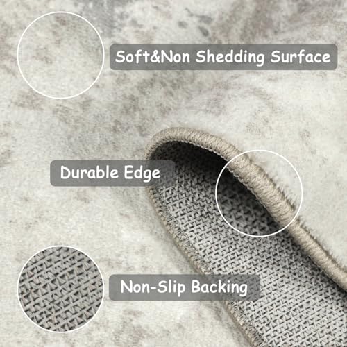 Cekene Abstract Carpet Runners Non-slip 65x240cm Faux Wool Rug Runners for Hallway Machine Washable Low Profile Floor Carpet for Indoor Hallway