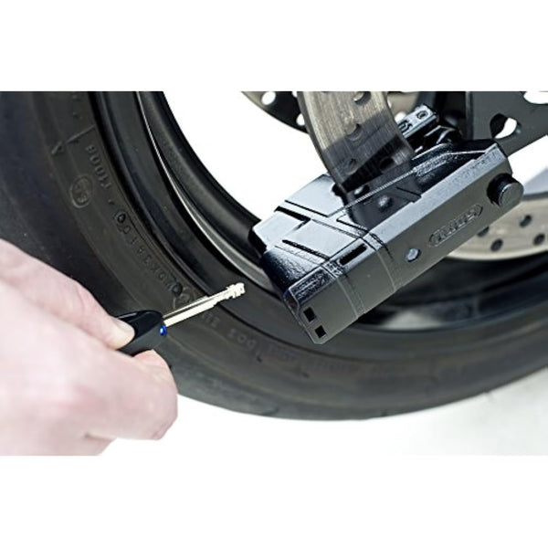 ABUS Brake disc lock Granit Detecto XPlus 8077 II SRA - Motorcycle lock with alarm - security level 18 - Black