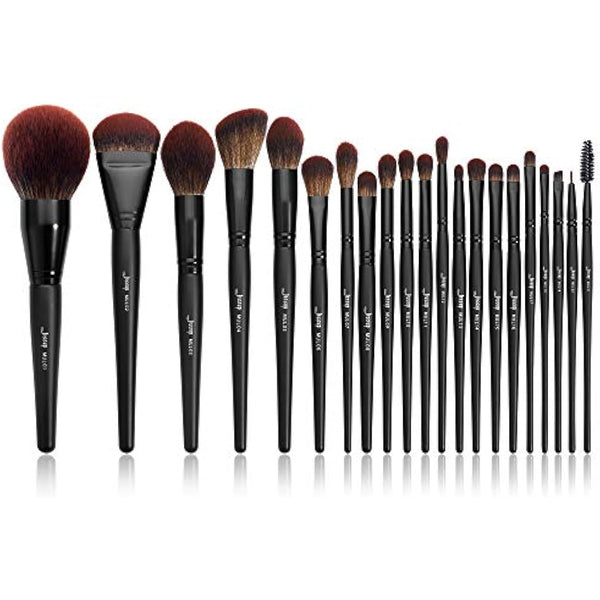 Jessup Makeup Brushes Set Professional 21Pcs Black Complete Collection, Synthetic Hair Mkae up Brushes, Powder Blending Foundation Highlight Contour Concealer Eyeshadow Eye liner Spoolie T271
