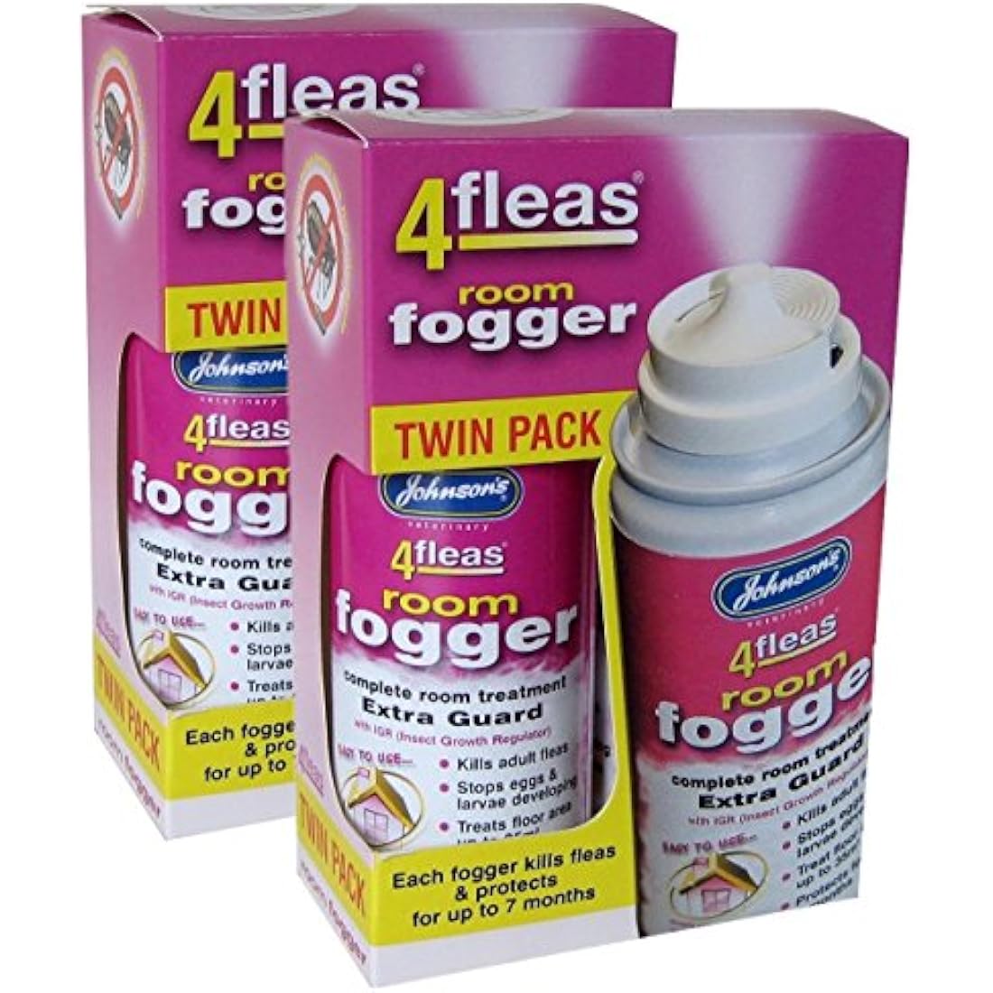 2 X Johnson's Veterinary Flea Killer Bomb Room Fogger Multi pack