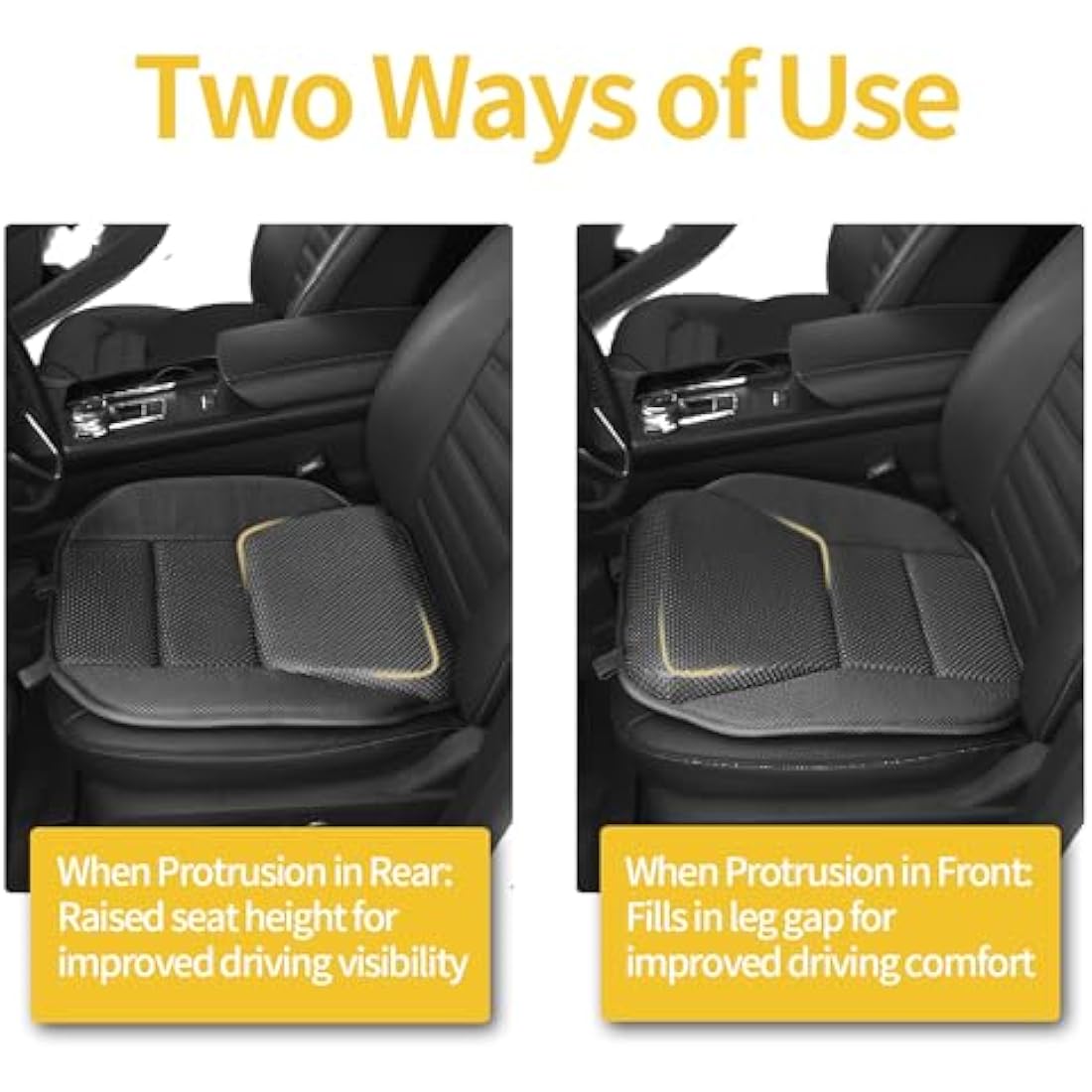 OLYDON Wedge Car Seat Cushions for Driving - Memory Foam Car Seat Cushion for Short People - Sciatica & Lower Back Pain Relief - Road Trip Essentials for Drivers（4" thickness）