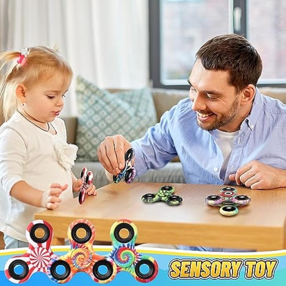 Fidget Spinner Toy Bulk Age 3+ for Kids Adults (12 Pack), Metal Tri-Spinner Fidget Set for Stress Relief, Halloween Christmas Party Favors Supplies Goodie Bag Stuffers Classroom Prizes