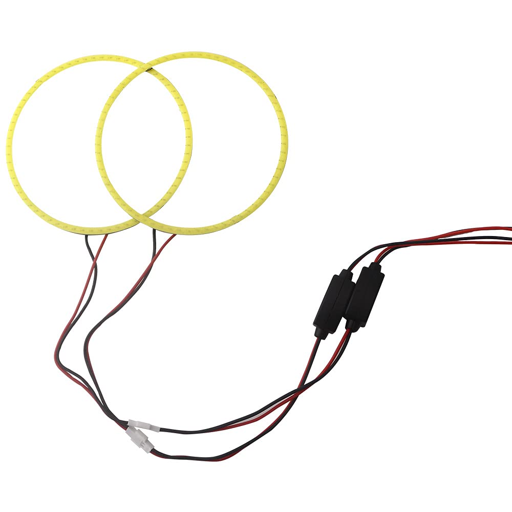 Qasim Car Angel Eyes COB Light Halo Ring 120MM 93SMD Headlight Lamp White 12V 24V(Pack of 2PCS)