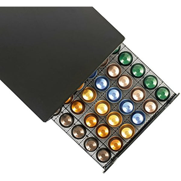 HiveNets Nespresso Capsule Drawer Coffee Pod Storage Support Compatible for Nespresso Original Metal Holder for 60 Pcs