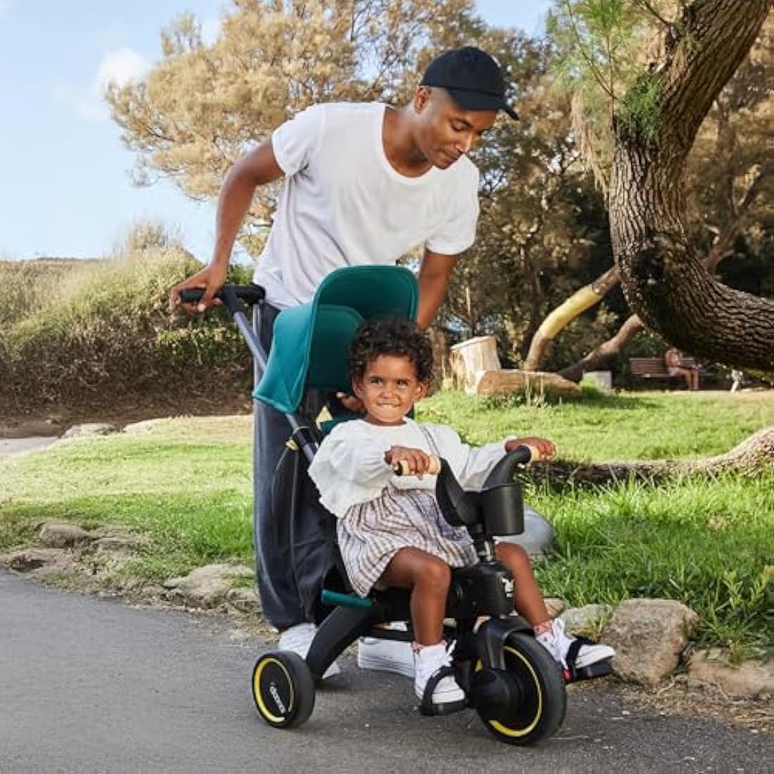 DOONA Liki Baby Trike S5 - Deluxe Foldable Toddler Tricycle with parent handle for ages 10 Months to 3 Years - Racing Green