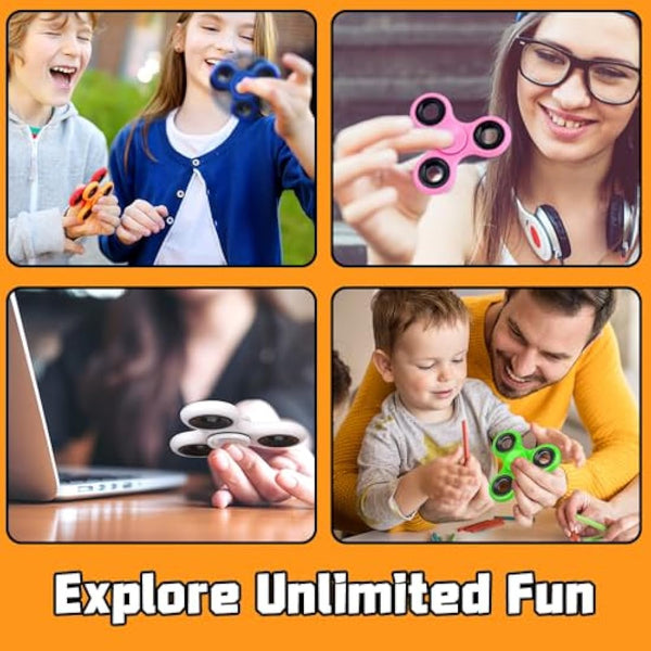 10 Pack Cool Fidget Spinner Bulk, Hand Fidget Spinner Toys for Kids Adults, Sensory Stress Relief Desk Toys Set for Boy Girl, Gifts for Easter Basket Party Favors Stocking Stuffer