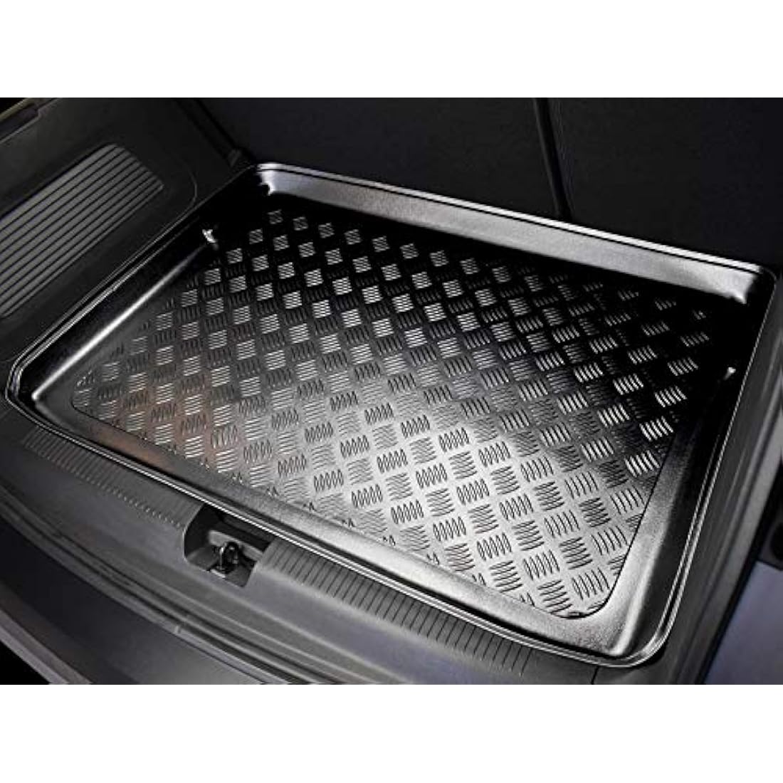 NOMAD Boot Liner Compatible with Peugeot 207 2006-2012 [Hatchback] Recyclable Plastic (PE) Tailored Fit Car Floor Guard Tray Black Custom Fitted Accessory Dog Friendly Waterproof with Raised Edges
