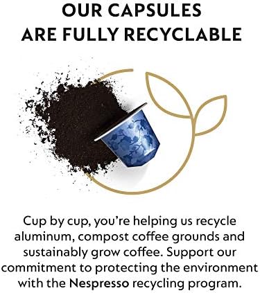 Nespresso Original Coffee Pods, 50 Mixed Pack - 10 Volluto, 10 Roma, 10 Cosi, 10 Vivalto and 10 Arpeggio Capsules for Nespresso Machines. Make Espressos, Cappuccino and Macchiato. Recyclable Pods