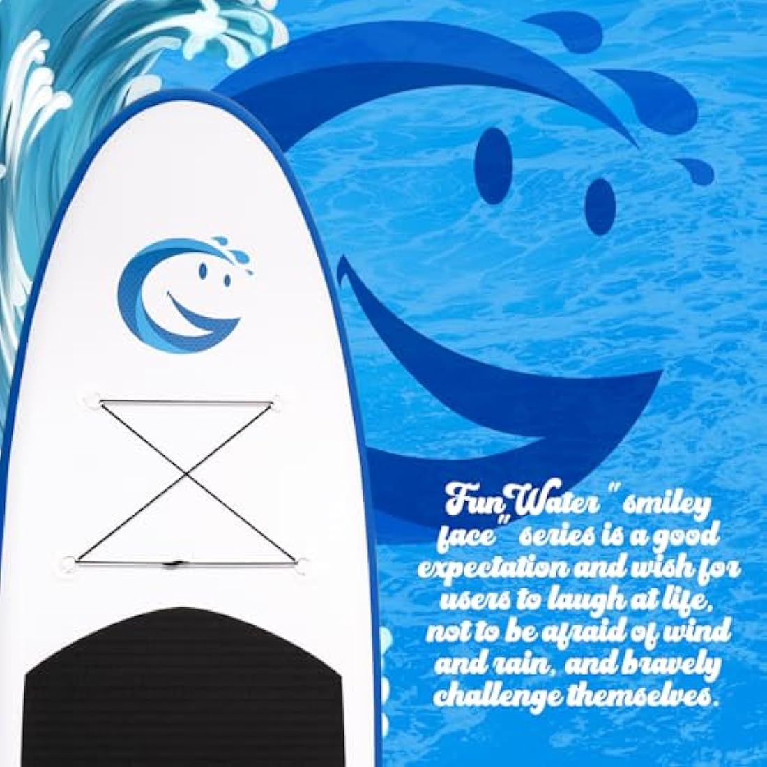 FunWater SUP Inflatable Stand Up Paddle Board Ultra-Light with Inflatable Board,ISUP Accessories,Three Fins,Adjustable Paddle, Pump,Backpack, Leash.