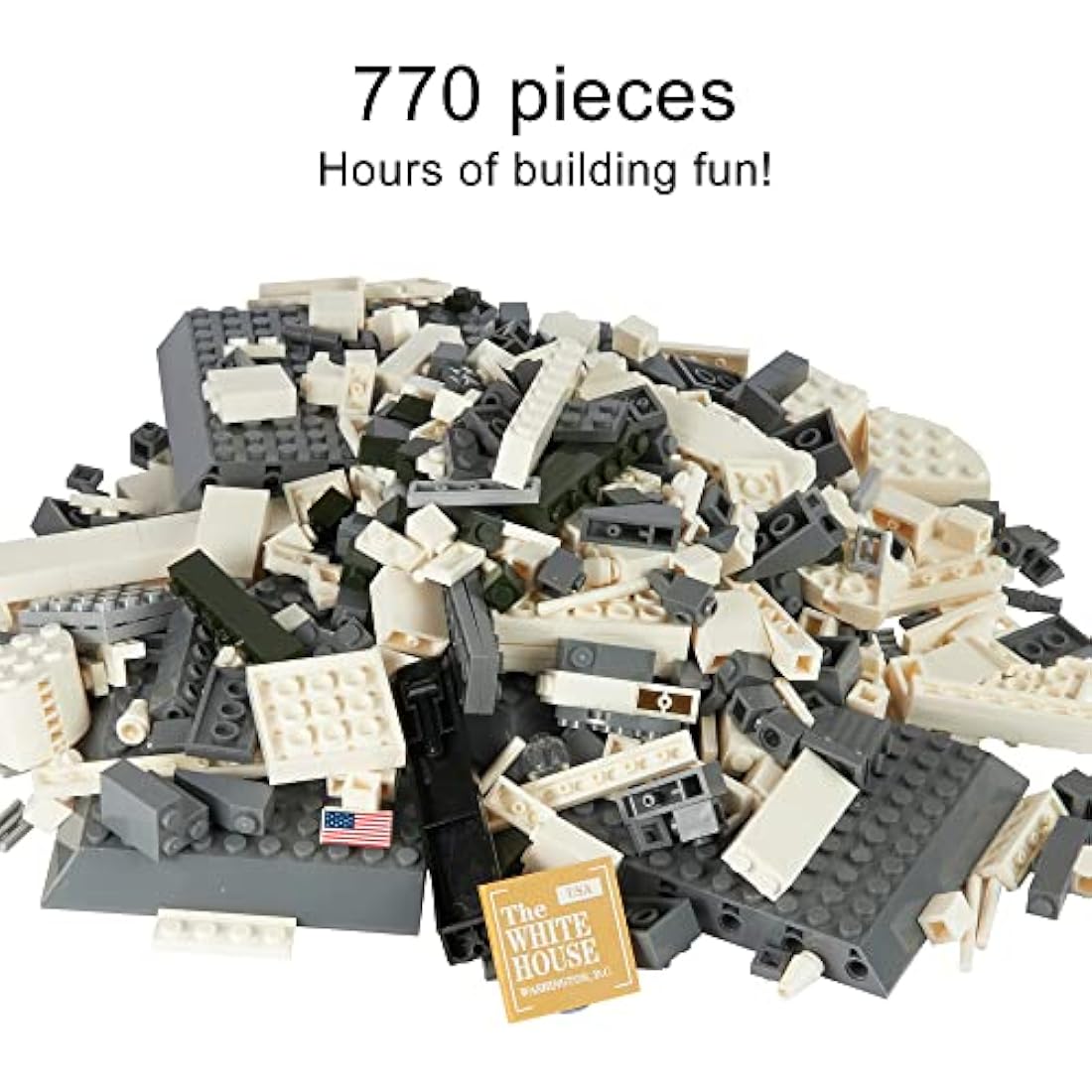 APOSTROPHE Games White House Building Block Set (770 Pieces) Washington D.C. White House Famous Landmark Series Model for Kids and Adults