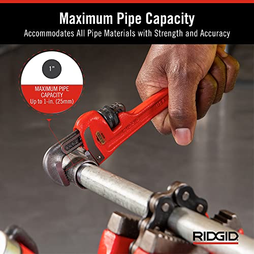 RIDGID 31005 8-Inch Heavy-Duty Straight Pipe Wrench, 8-Inch Plumbing Wrench
