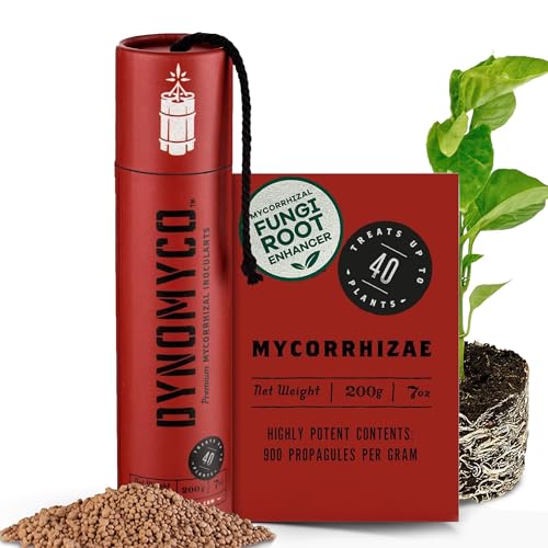 DYNOMYCO Granular Mycorrhizal Fungi Inoculant, 200g /7oz – Boosts Root Growth, Yields & Nutrient Uptake – 900 Propagules/g, Concentrated Granules, & OMRI Listed – Biofertilizer for Plant Growth
