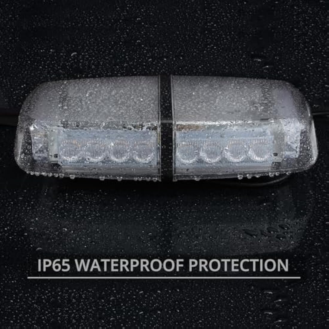 PROZOR Flashing Beacon Light 24LEDs 24W Amber Strobe Lights with Magnetic Base and 5m/16.4ft Cable 7 Modes Recovery Lights Car Emergency Light IP65 Waterproof for 12V Tractors Cars Truck SUV