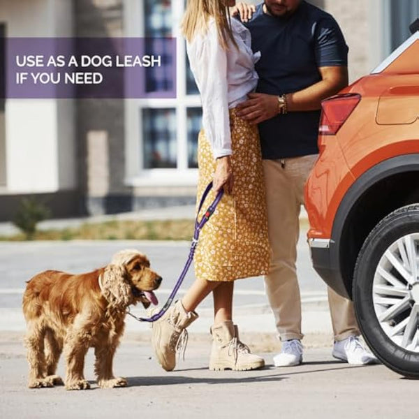 Headrest dog car seat belt 2 Pack Adjustable Durable Headrest Seat belt Pet Dog Car Safety Harness Restraint with Elastic Nylon Bungee Buffer