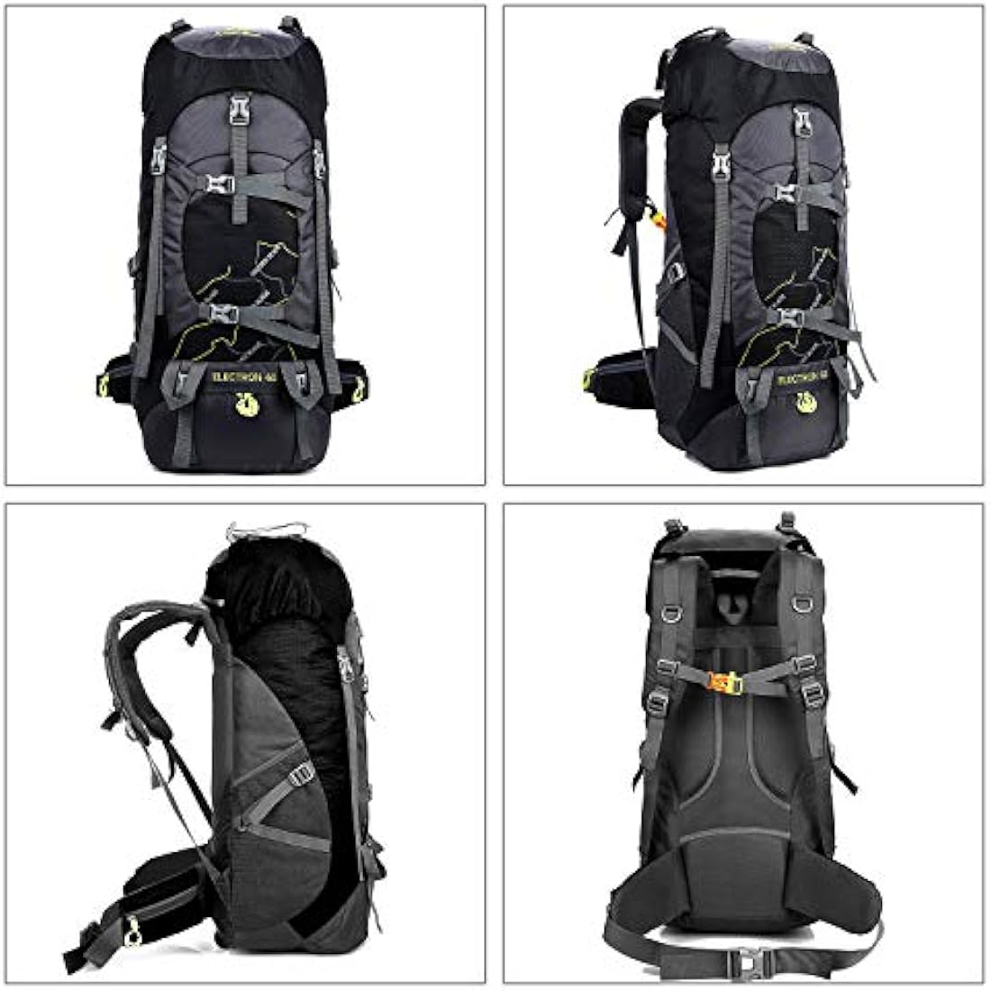 Freiesoldaten Camping Backpack 60L Large Rucksack Waterproof Breathable Mountaineering Hiking Backpack for Men Women