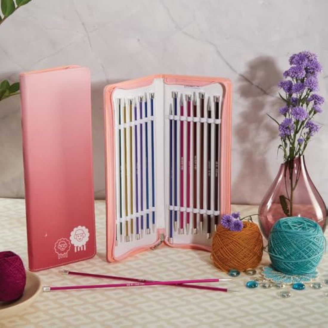 KnitPro Zing Deluxe Single Pointed Needle Set 10" (25cm) | 8 Sizes (2.5mm to 6mm)