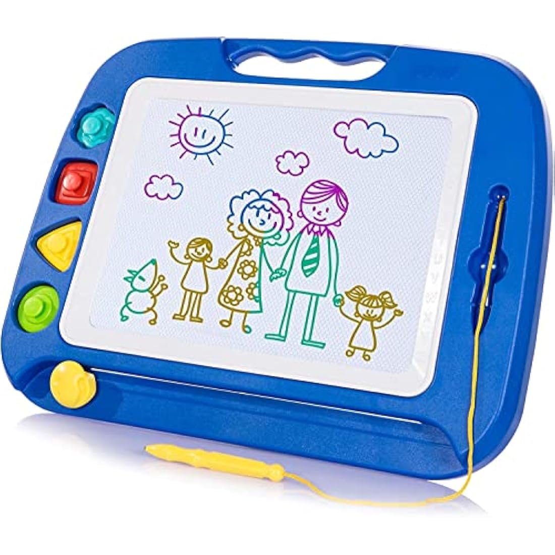 SGILE Large Magnetic Drawing Board - Erasable Scribble Board Colorful Magna Doodles Writing Pad Learning toys for Kids Children Toddlers, 41.5×32.5 cm, Blue