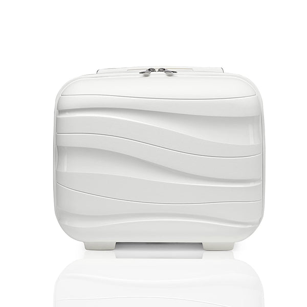 Kono Luggage Sets of 2 Piece Lightweight Polypropylene Hard Shell Suitcase with TSA Lock Spinner Wheels Travel Carry On Hand Cabin Luggage with Beauty Case (Set of 2, Black)