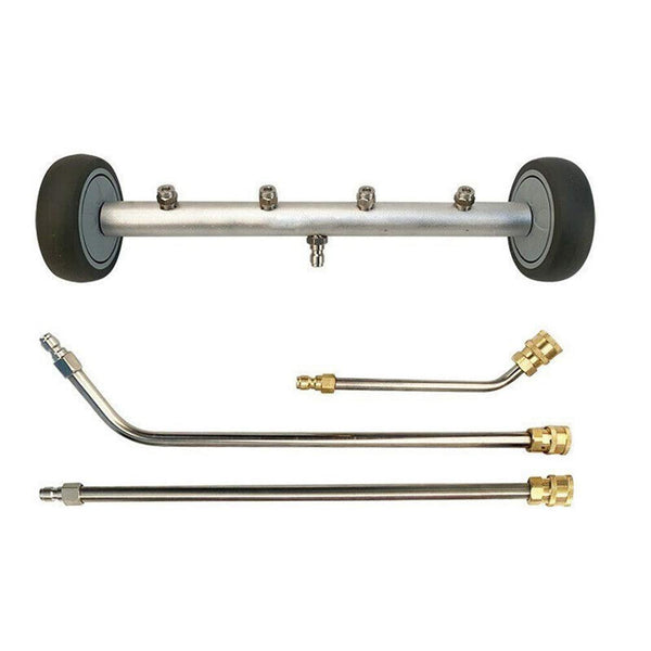 Pressure Washer, Pressure Washer Undercarriage Cleaner,Pressure Washer Accessories Stainless Steel Water Broom Portable 4 Spray Nozzle With Extenion