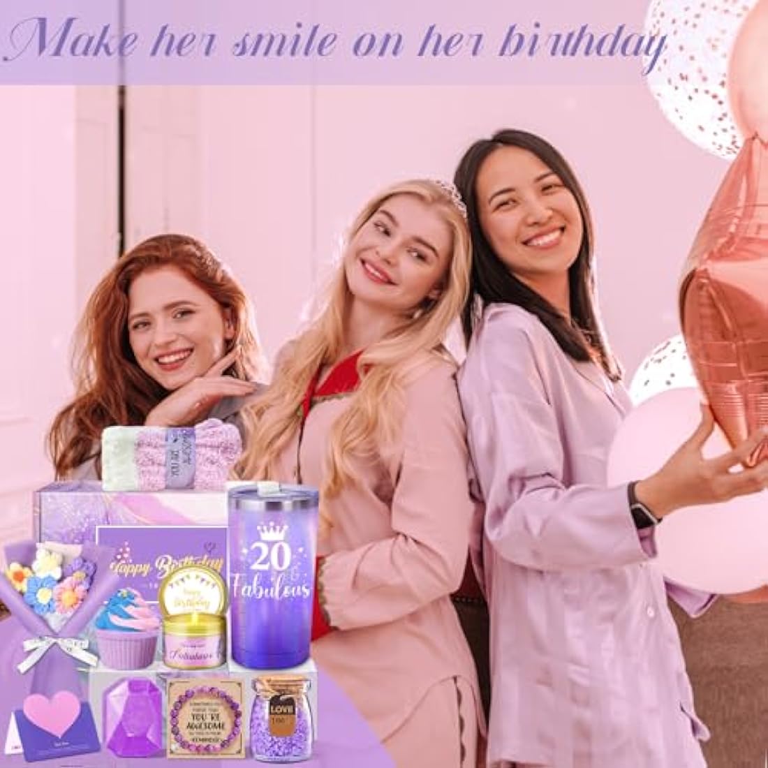 20th Birthday Gifts for Girls, Happy 20th Birthday Gifts for Her Women Daughter, Gift Ideas 20 Year Old Hamper for Female Sister Best Friends, Personalised 20 Year Old Girls Gifts