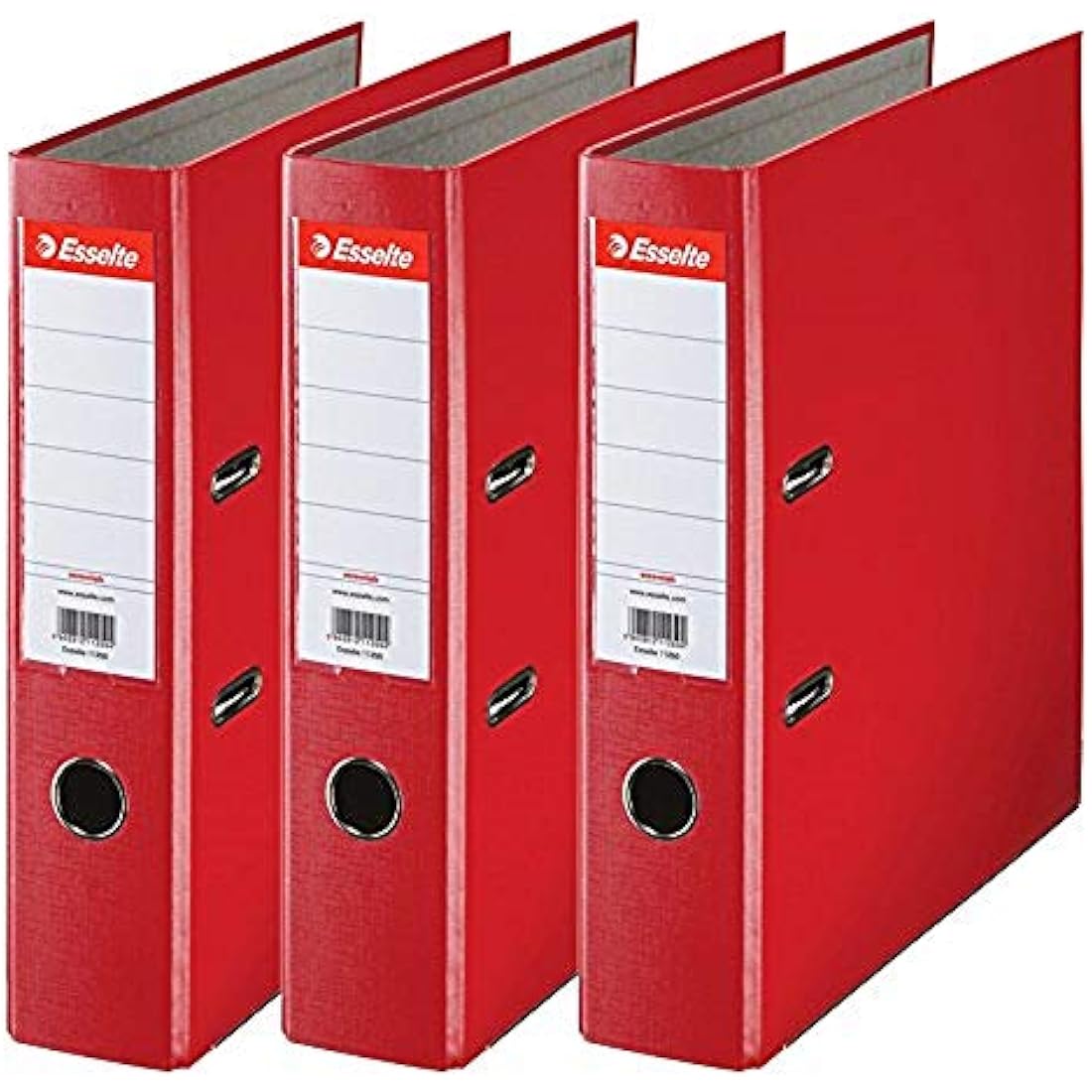 Esselte A4 Lever Arch Files, Red File Folders 624292, 3 Count (Pack of 1)